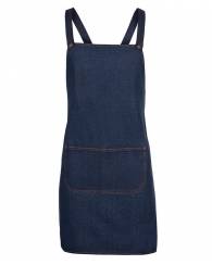 Cross Back Denim Apron, WITH Ties